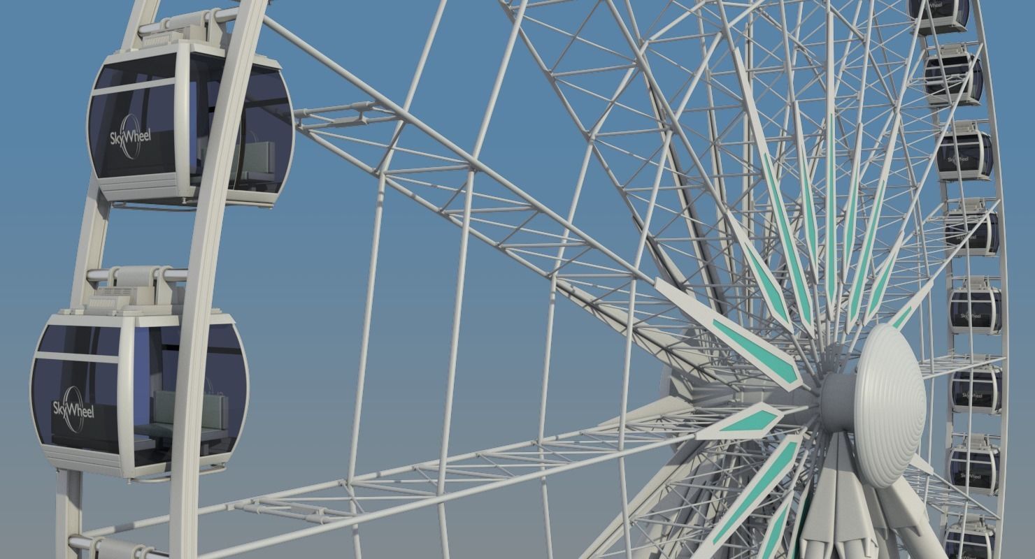 Sky Wheel With Platform Max 3D model_4