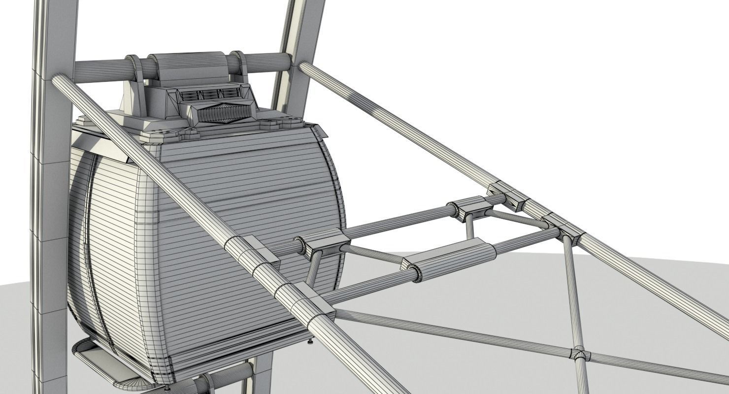 Sky Wheel With Platform Max 3D model_35