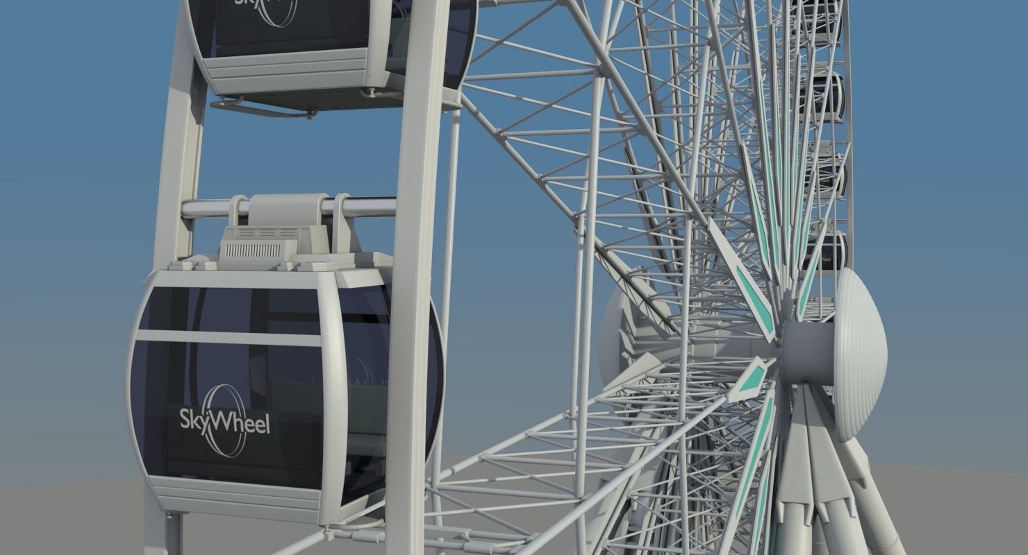 Sky Wheel With Platform Max 3D model_17