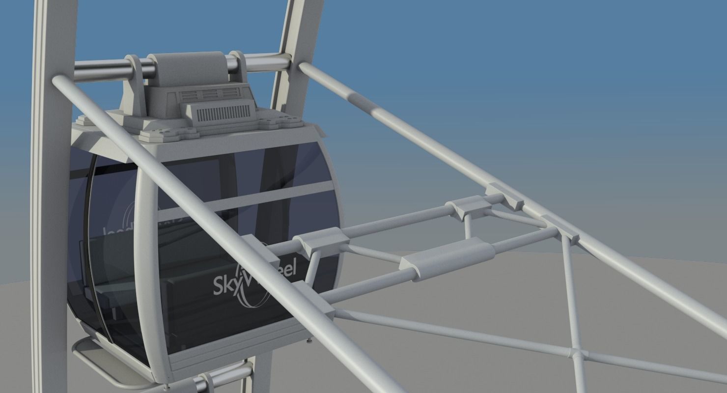 Sky Wheel With Platform Max 3D model_16