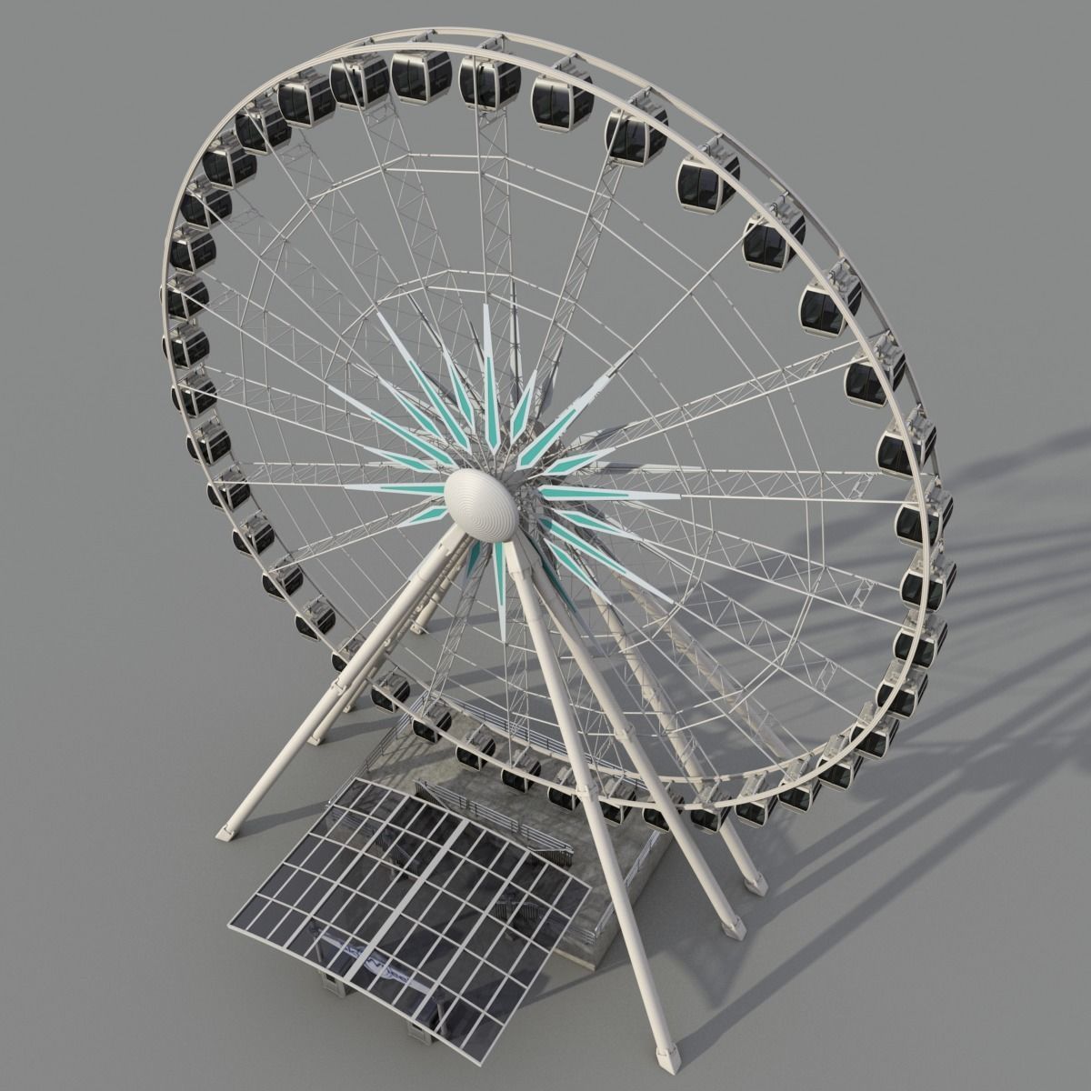 Sky Wheel With Platform Max 3D model_27