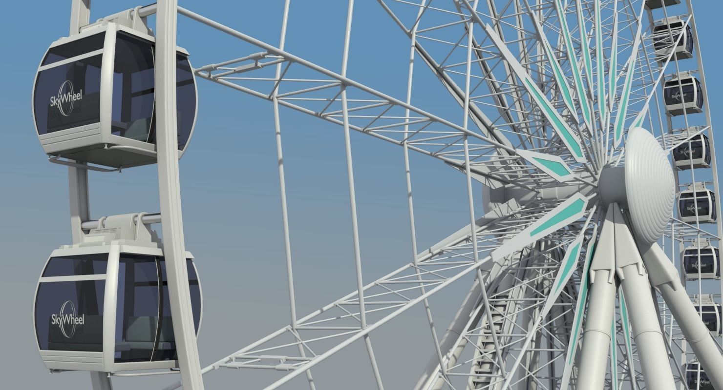 Sky Wheel With Platform Max 3D model_14