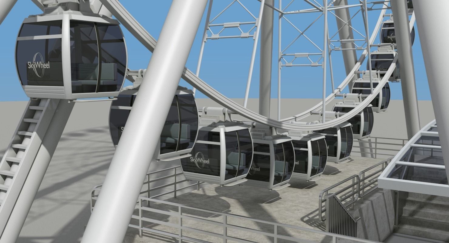 Sky Wheel With Platform Max 3D model_19