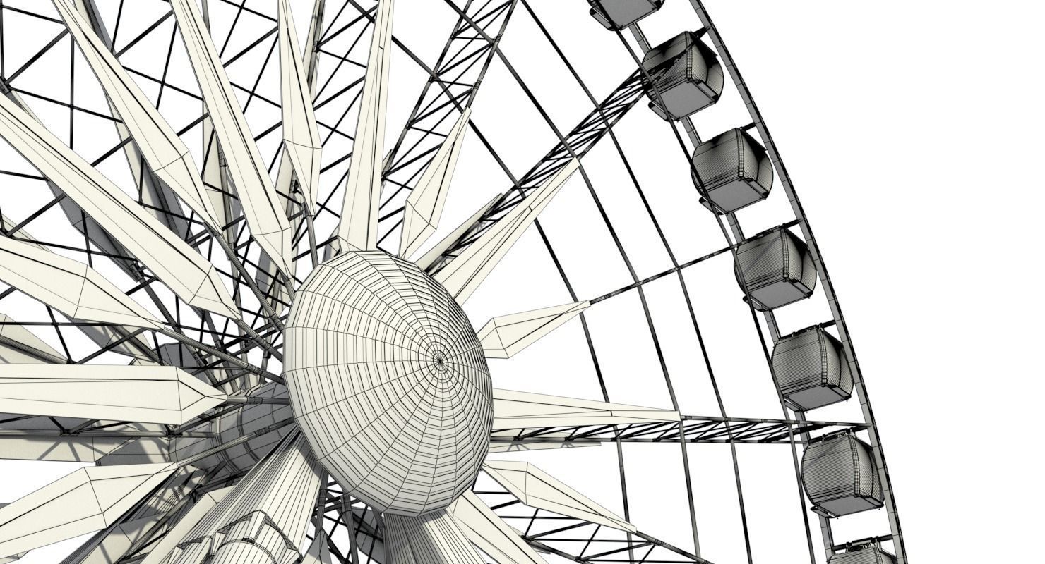 Sky Wheel With Platform Max 3D model_38