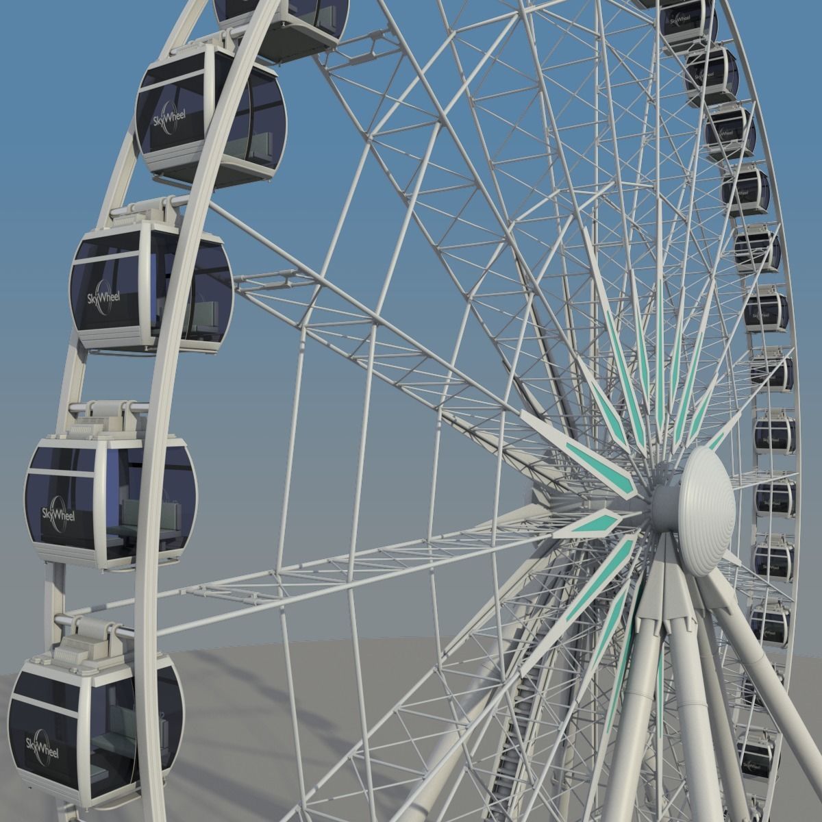 Sky Wheel With Platform Max 3D model_1