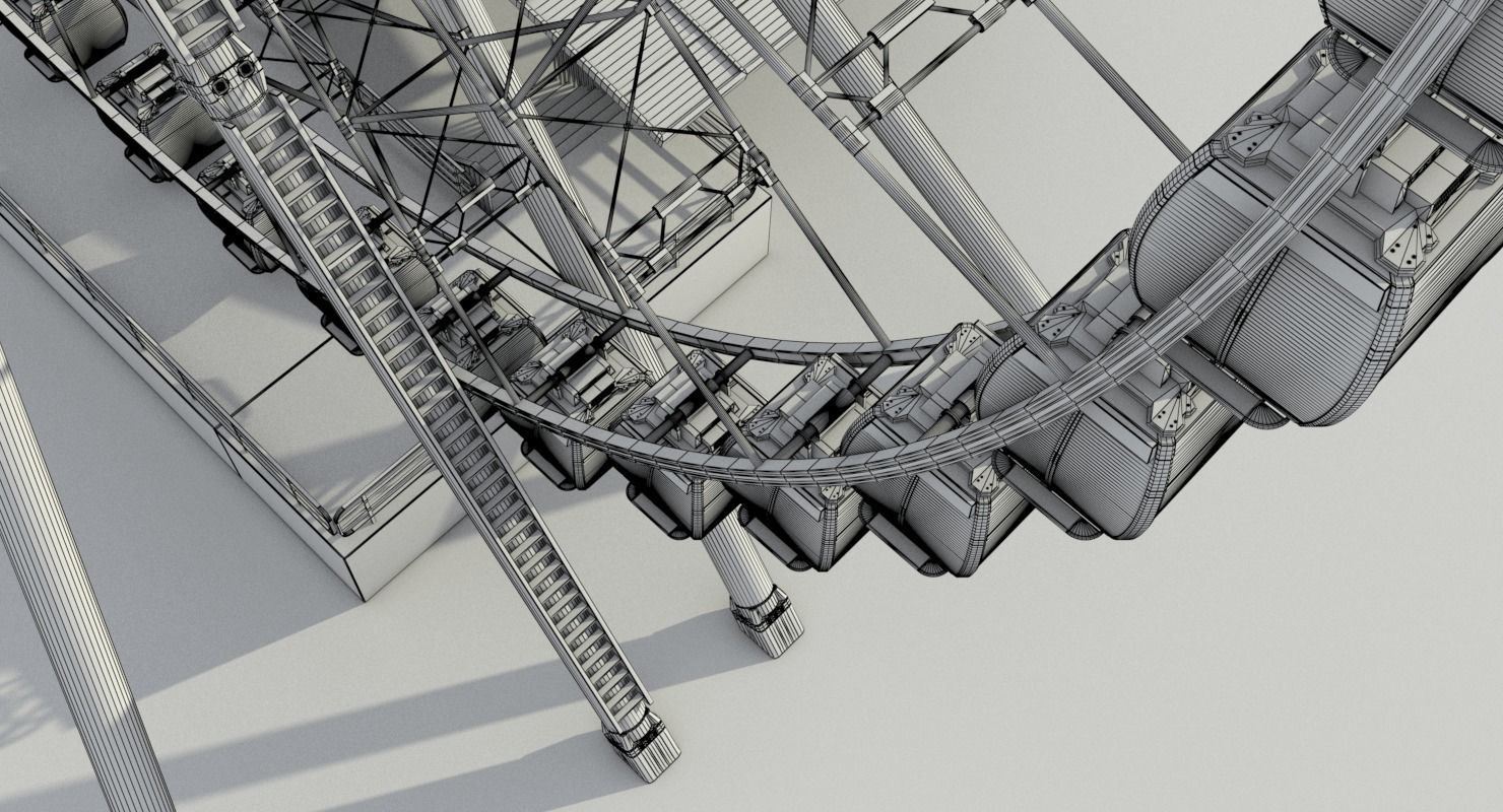 Sky Wheel With Platform Max 3D model_39