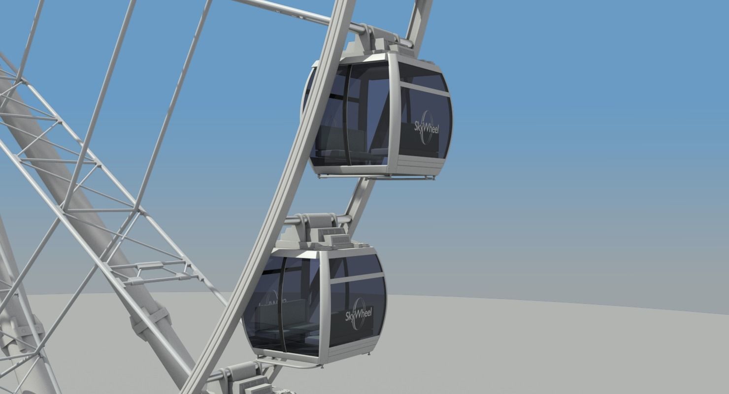 Sky Wheel With Platform Max 3D model_12