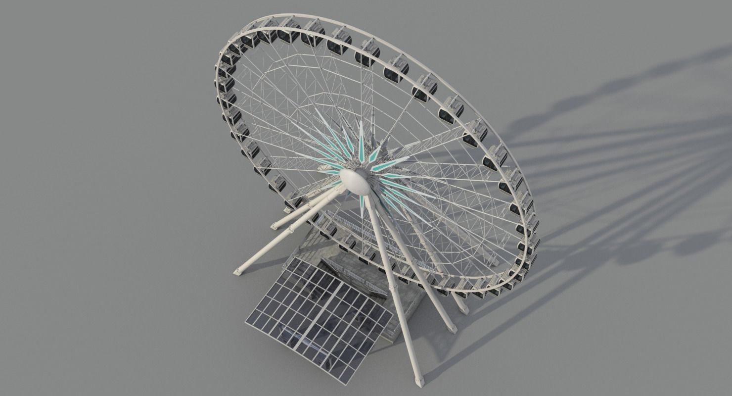 Sky Wheel With Platform Max 3D model_6