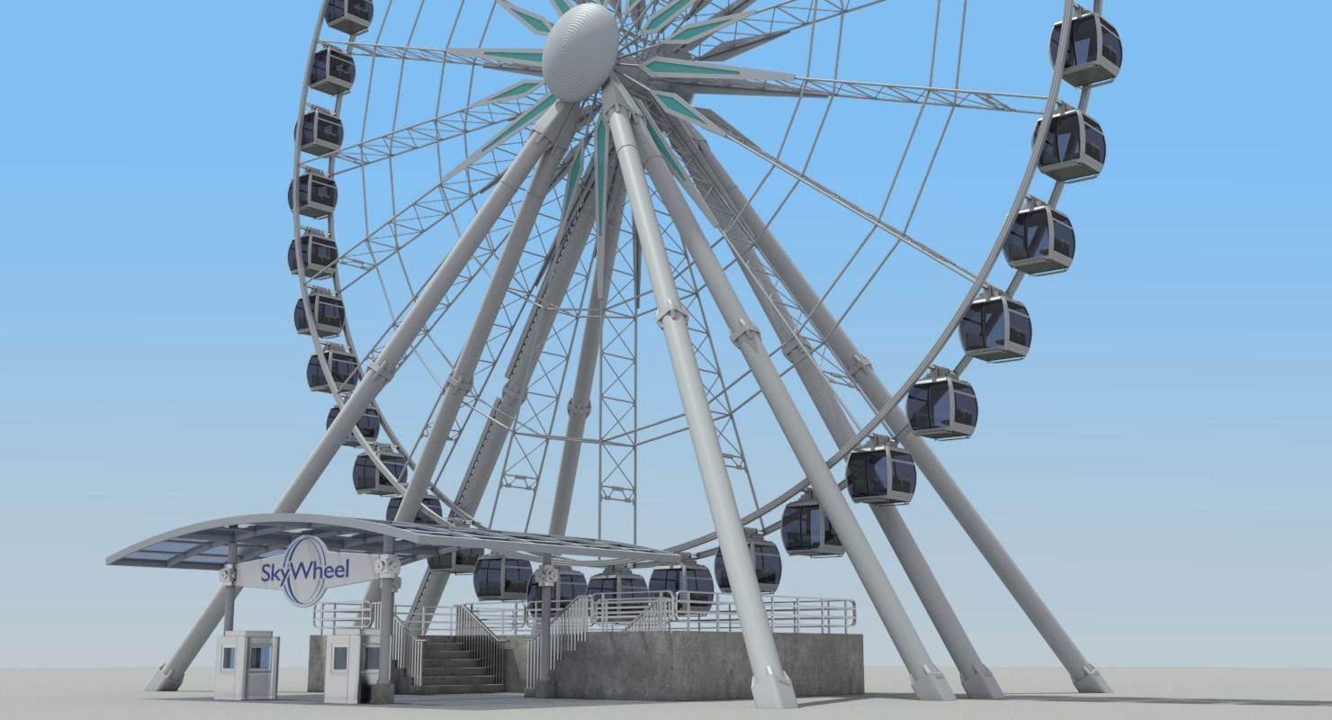 Sky Wheel With Platform Max 3D model_24