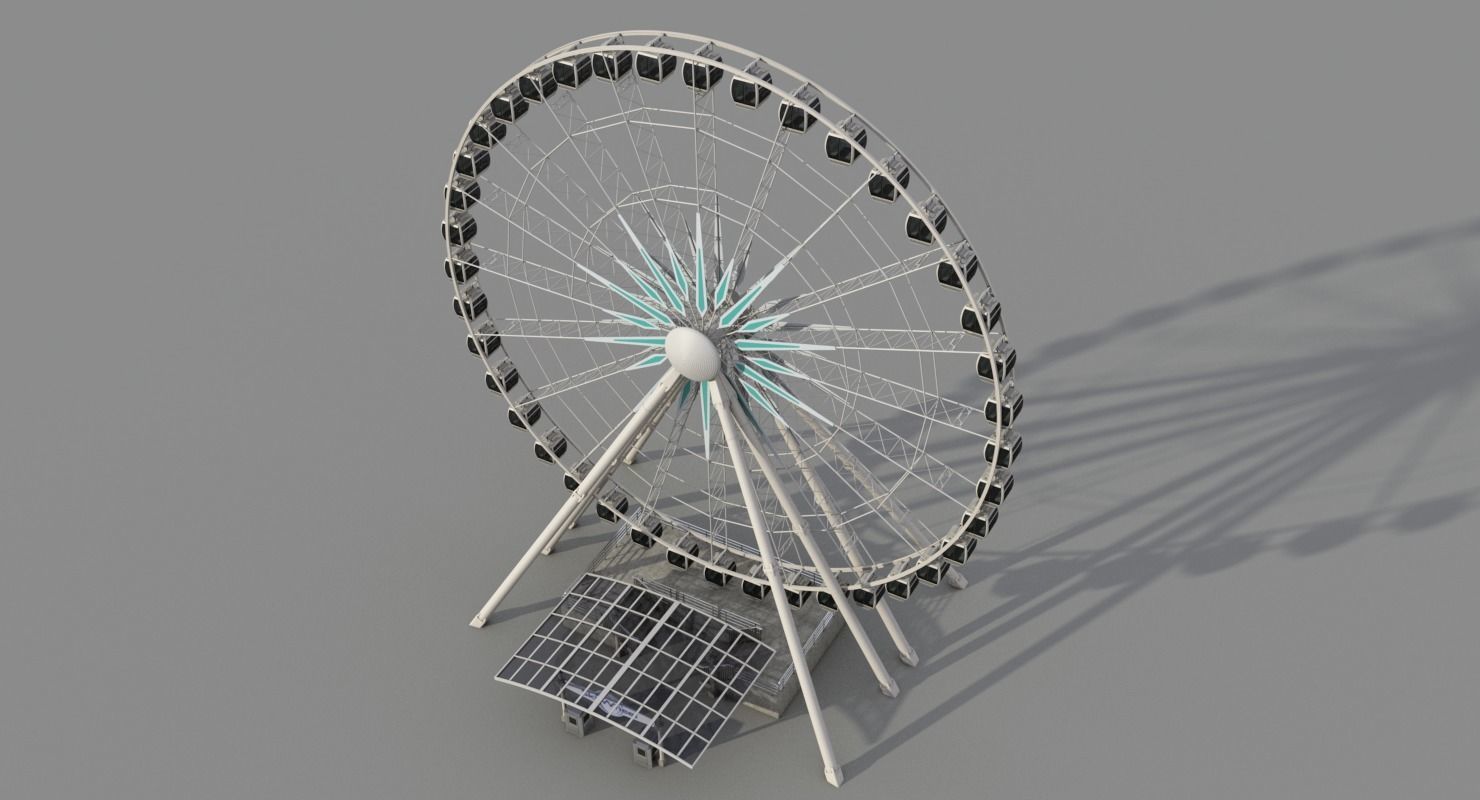 Sky Wheel With Platform Max 3D model_28