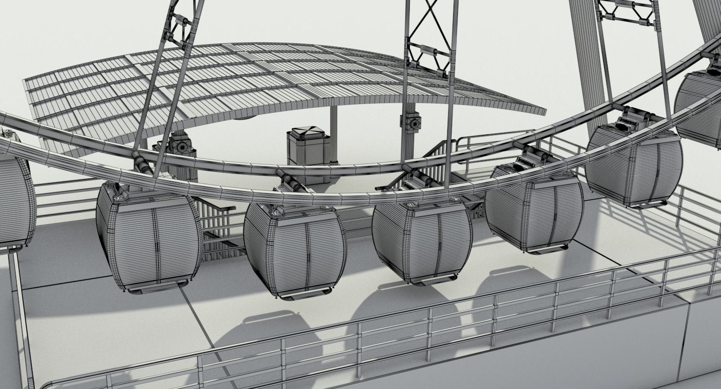 Sky Wheel With Platform Max 3D model_33