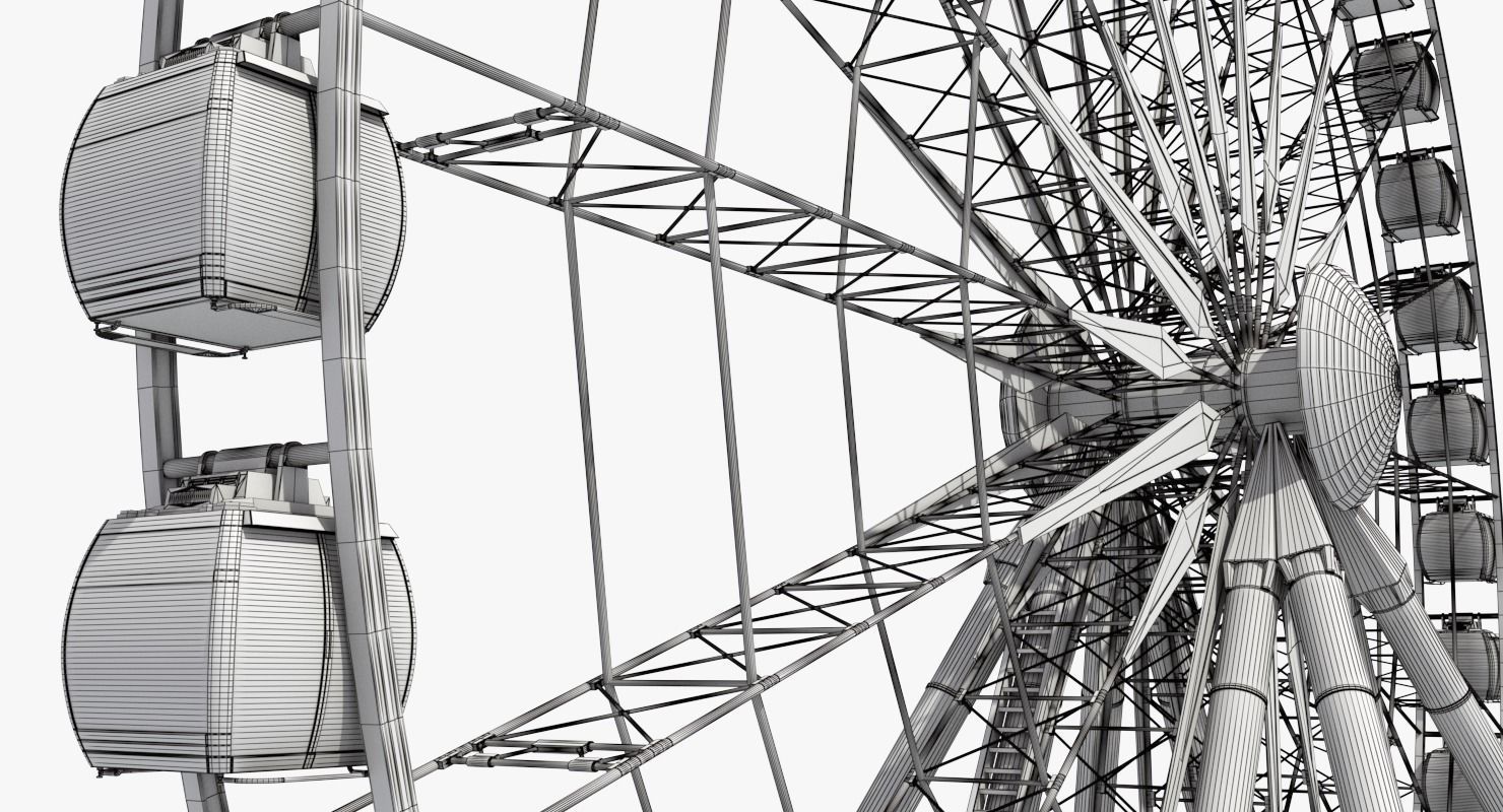 Sky Ferris Wheel 3D model_23