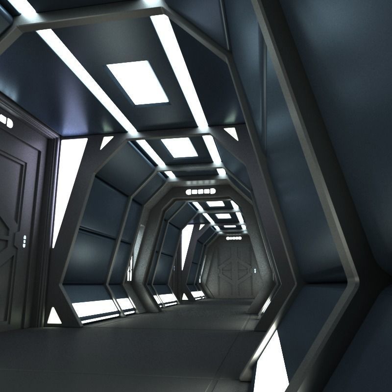 Sci Fi Corridor C 3D model_5