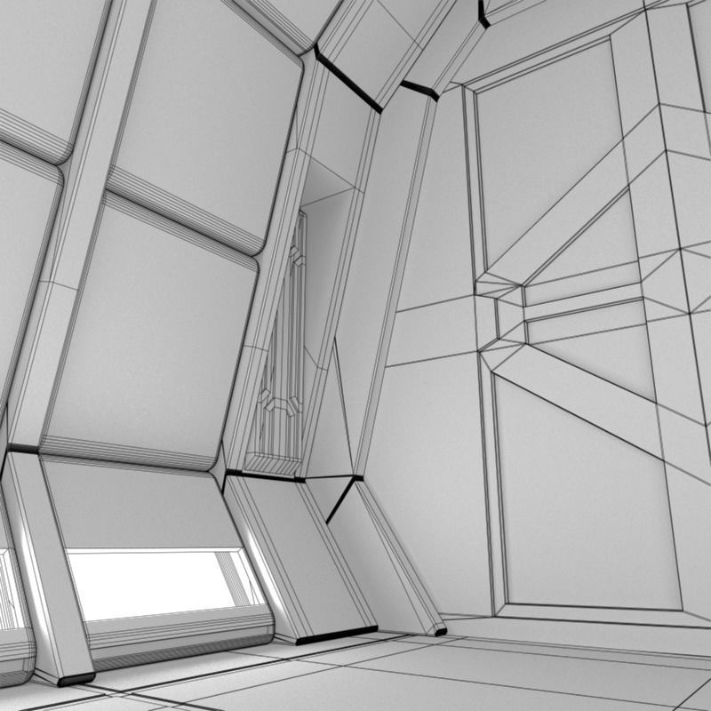 Sci Fi Corridor C 3D model_8