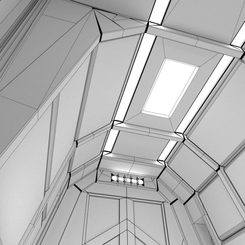 Sci Fi Corridor C 3D model_9