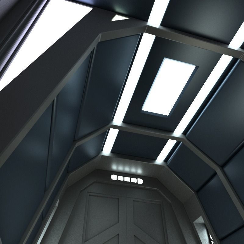 Sci Fi Corridor C 3D model_4