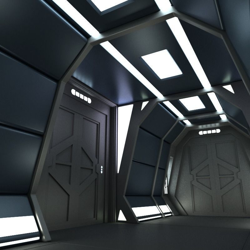 Sci Fi Corridor C 3D model_1