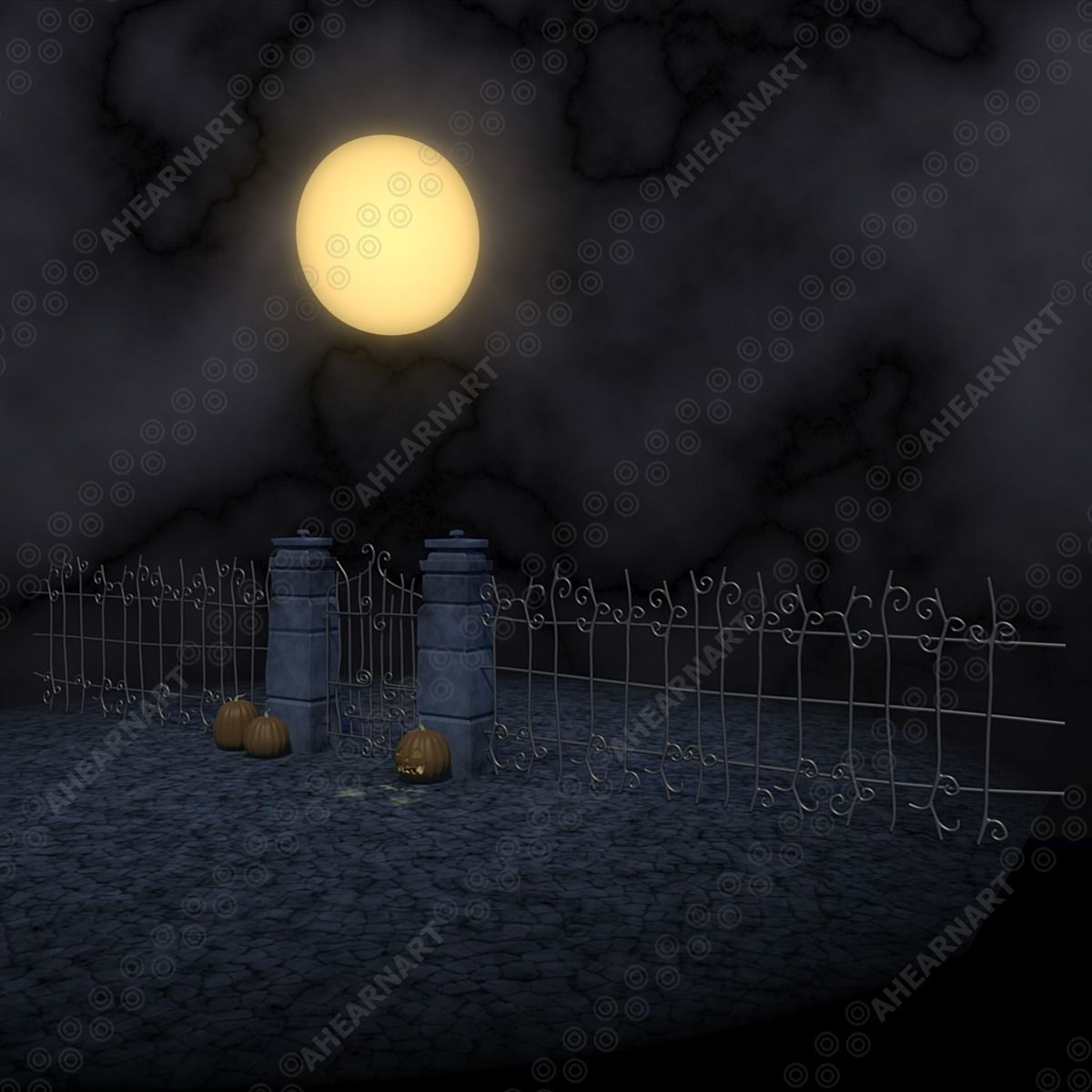 Nightmare Before Christmas Gate 3D model_12