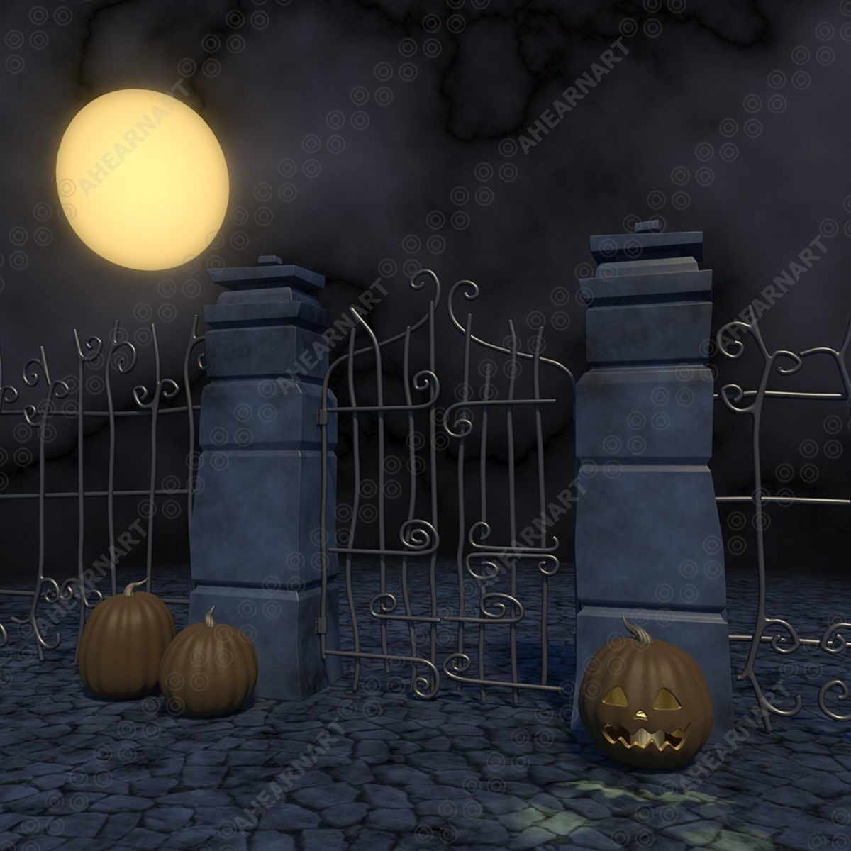 Nightmare Before Christmas Gate 3D model_5