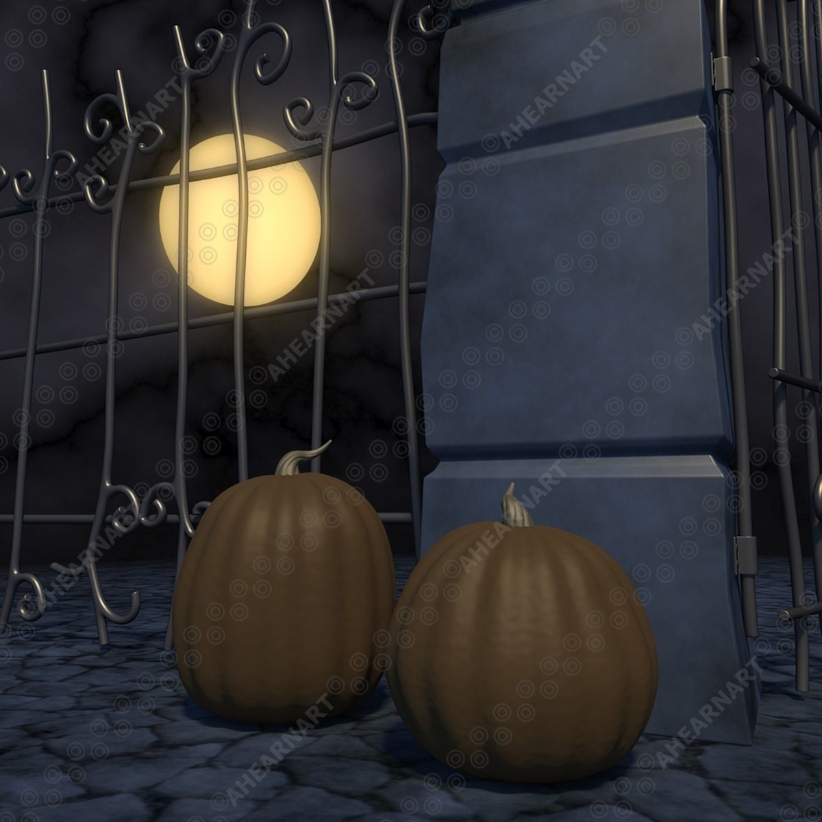 Nightmare Before Christmas Gate 3D model_7