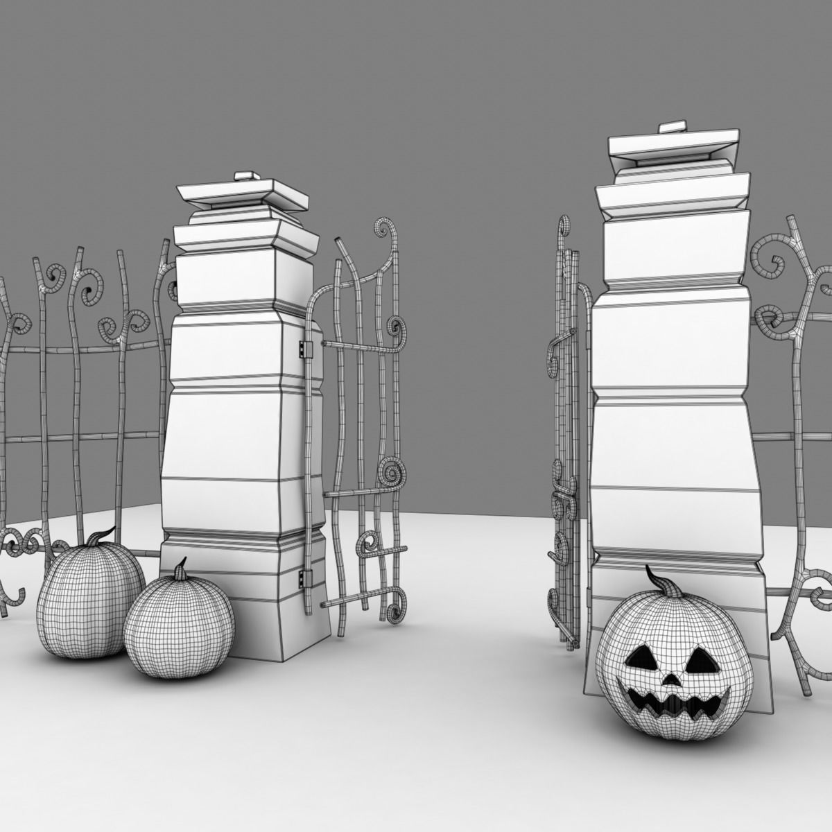 Nightmare Before Christmas Gate 3D model_15