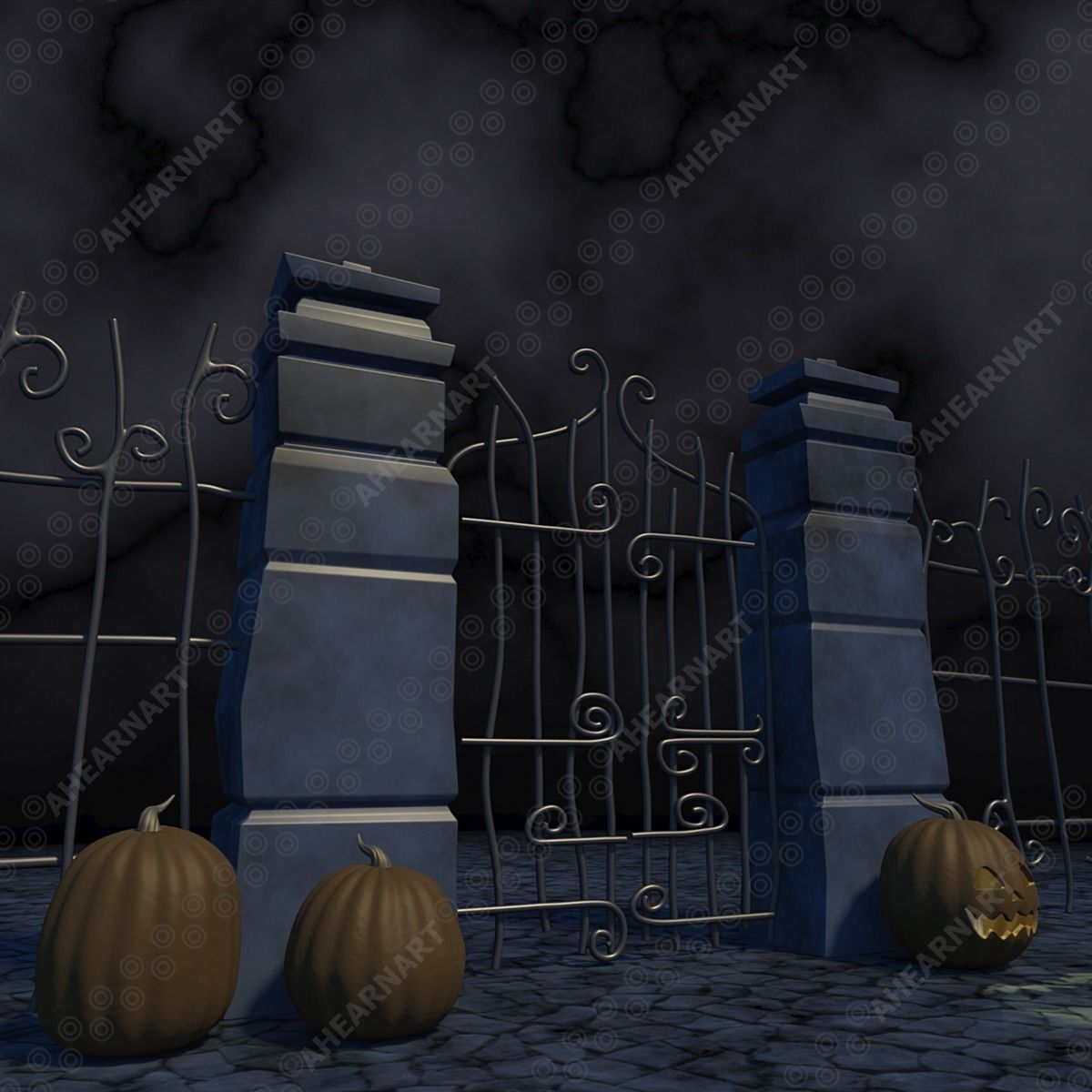 Nightmare Before Christmas Gate 3D model_2