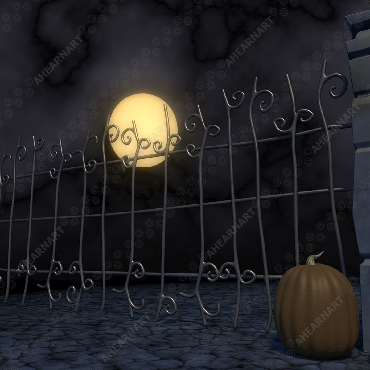 Nightmare Before Christmas Gate 3D model_11