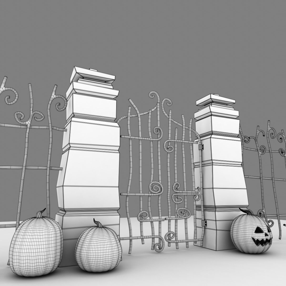 Nightmare Before Christmas Gate 3D model_13