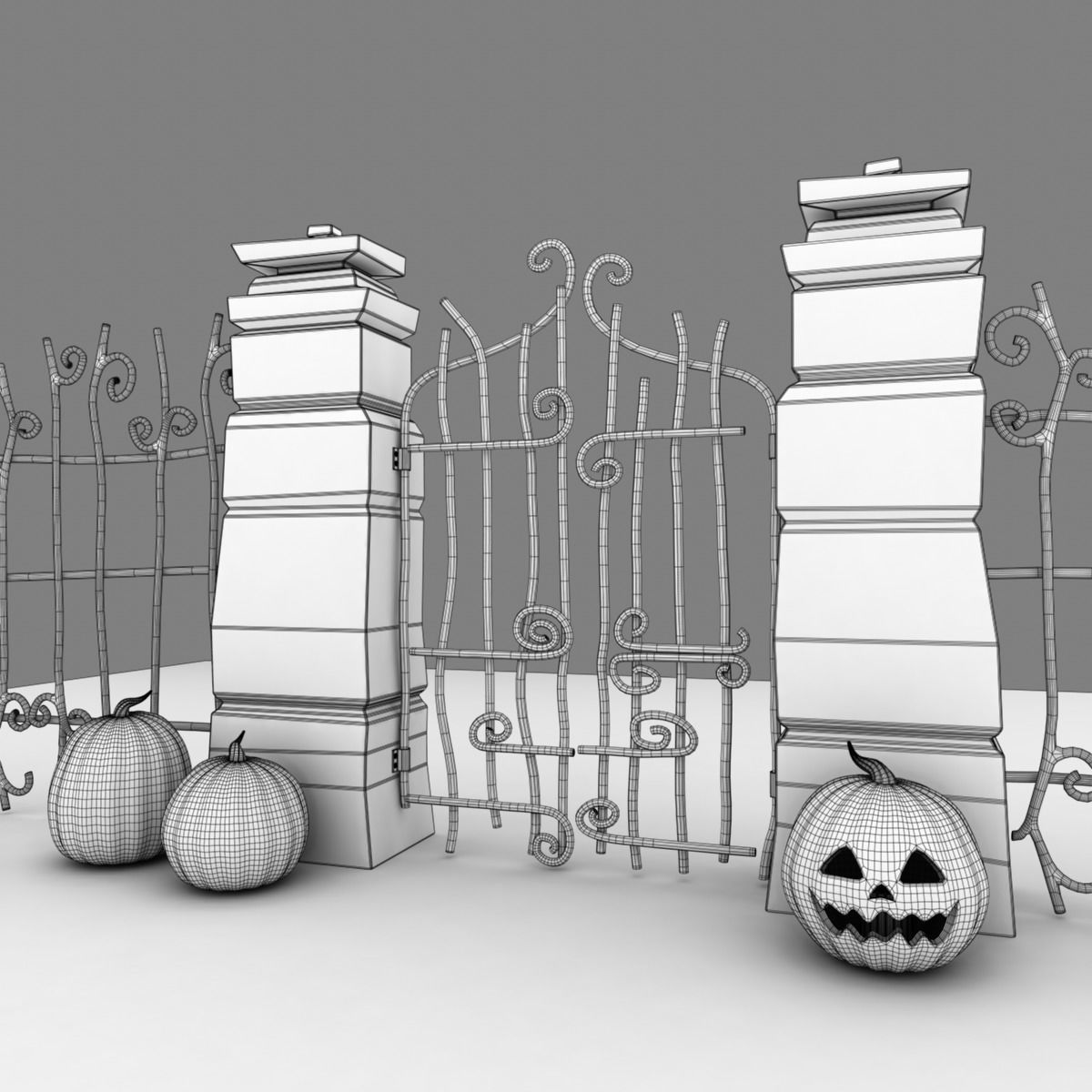 Nightmare Before Christmas Gate 3D model_14