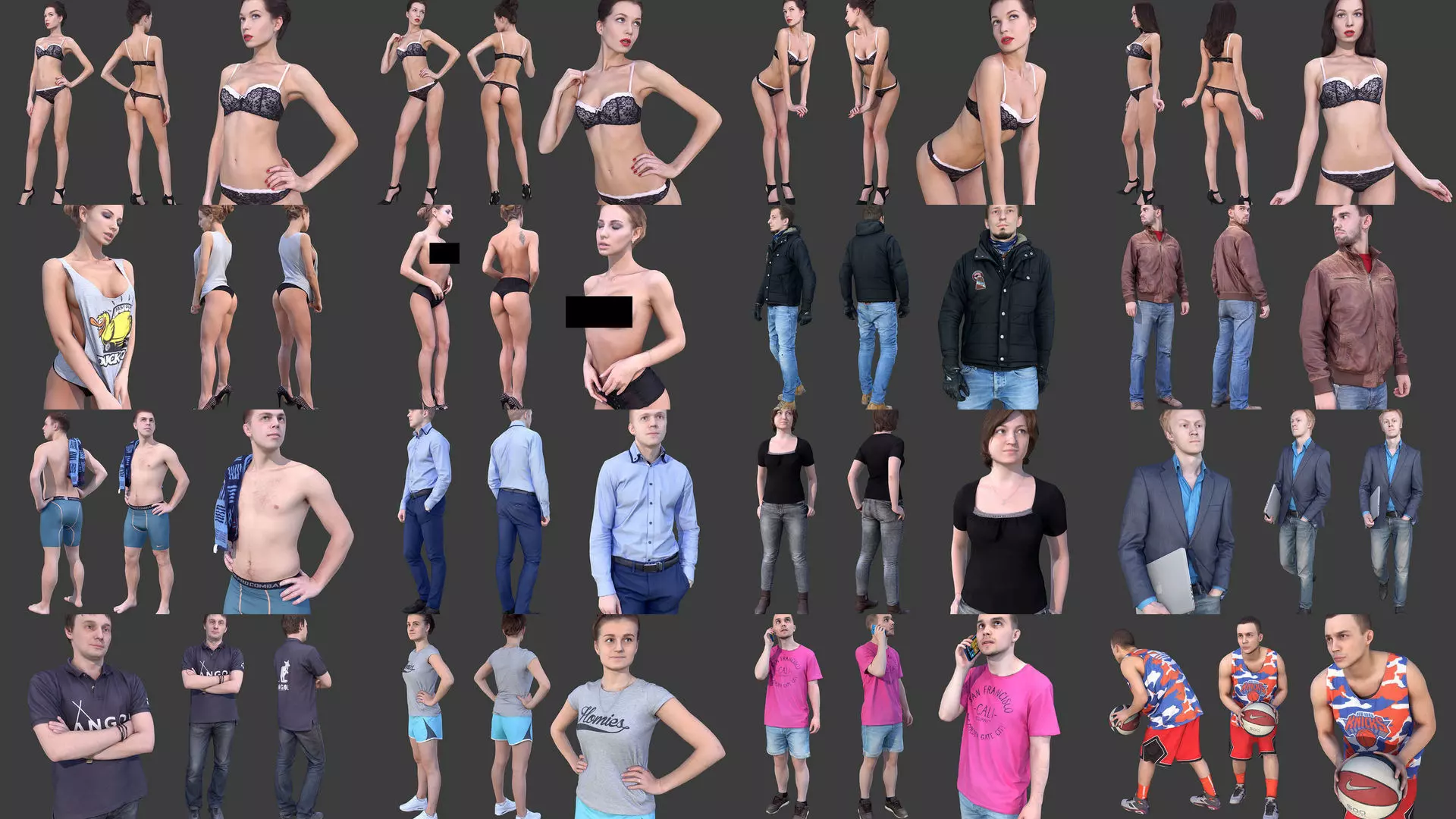 Photorealistic People 3D Model Collection_0
