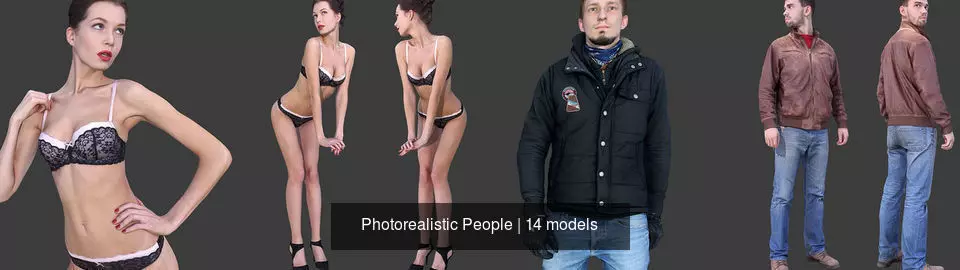 Photorealistic People 3D Model Collection_1