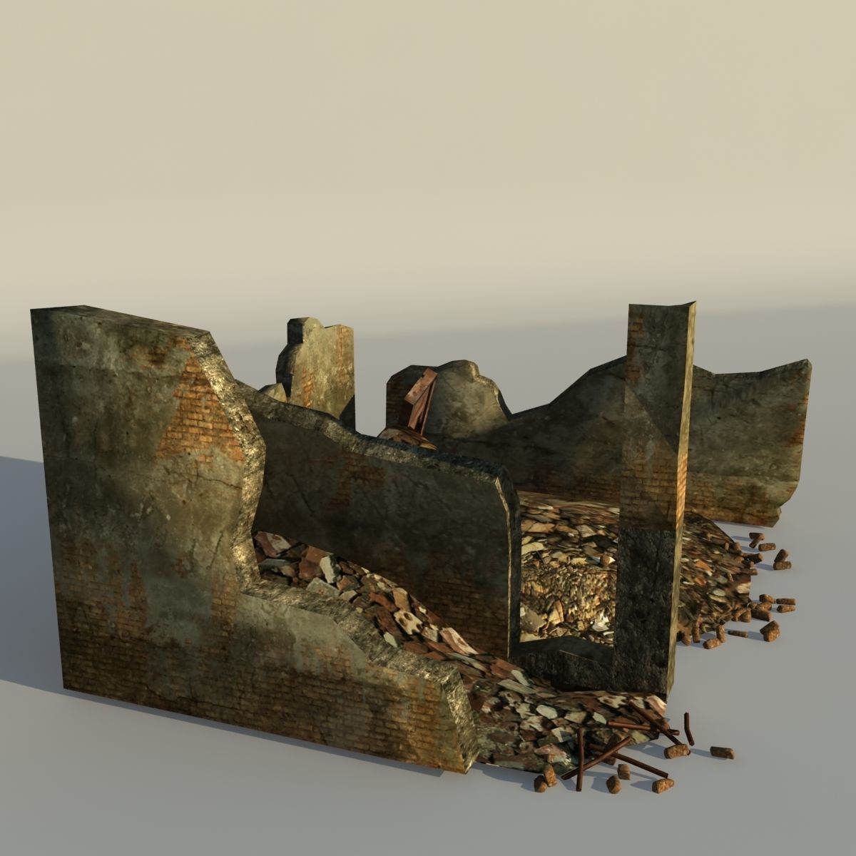 Middle East destroyed houses collection for game _60