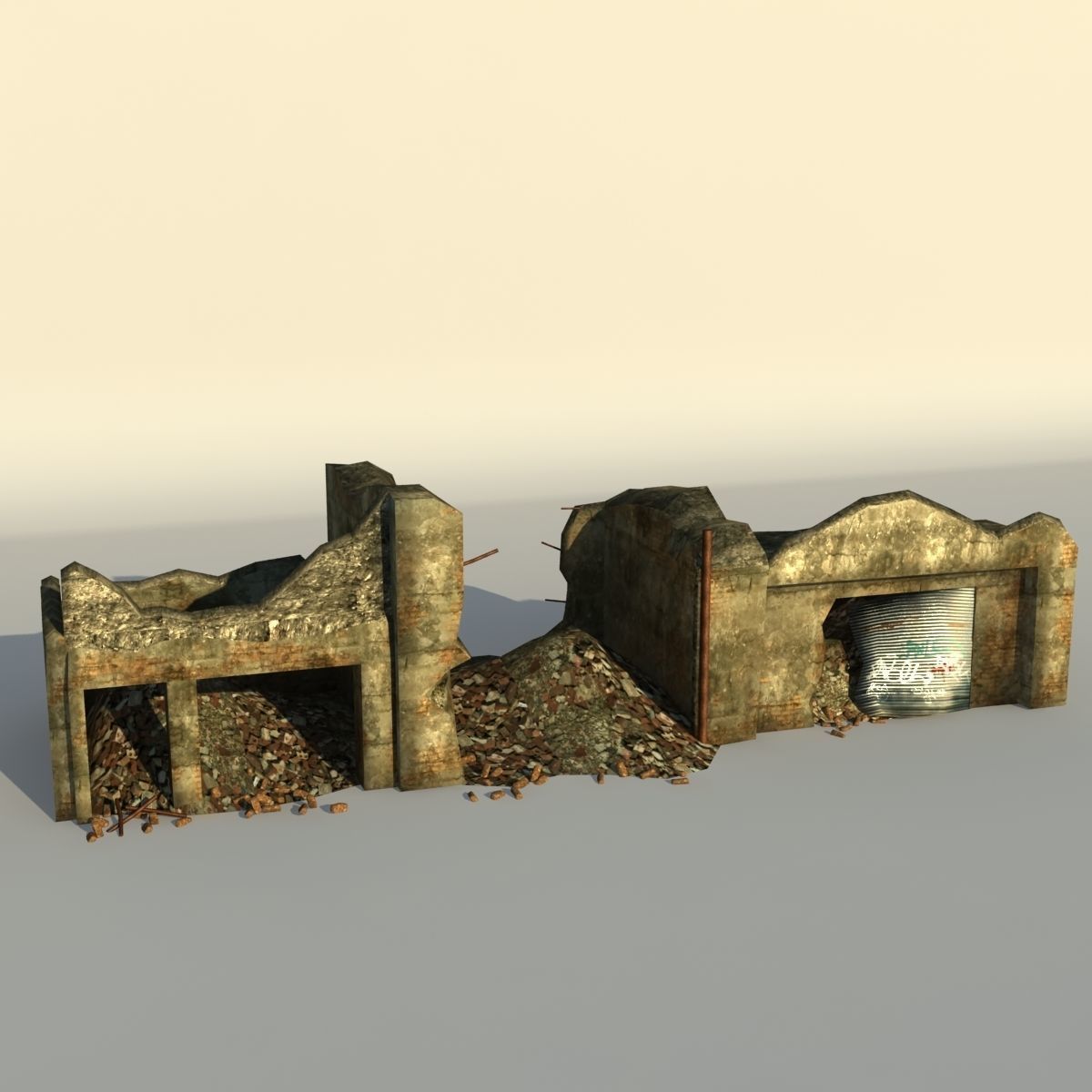 Middle East destroyed houses collection for game _9
