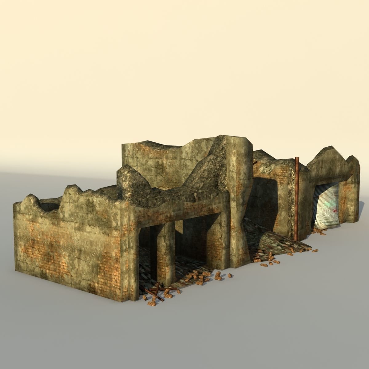 Middle East destroyed houses collection for game _46