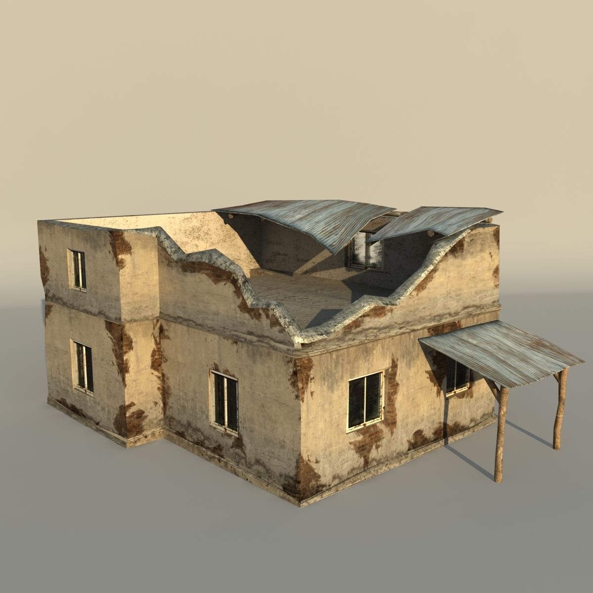 Middle East destroyed houses collection for game _1