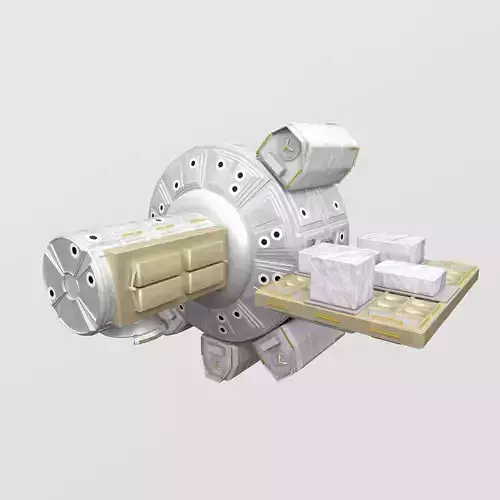 Quest Airlock module on ISS 3D model Quest Airlock module on ISS 3D model