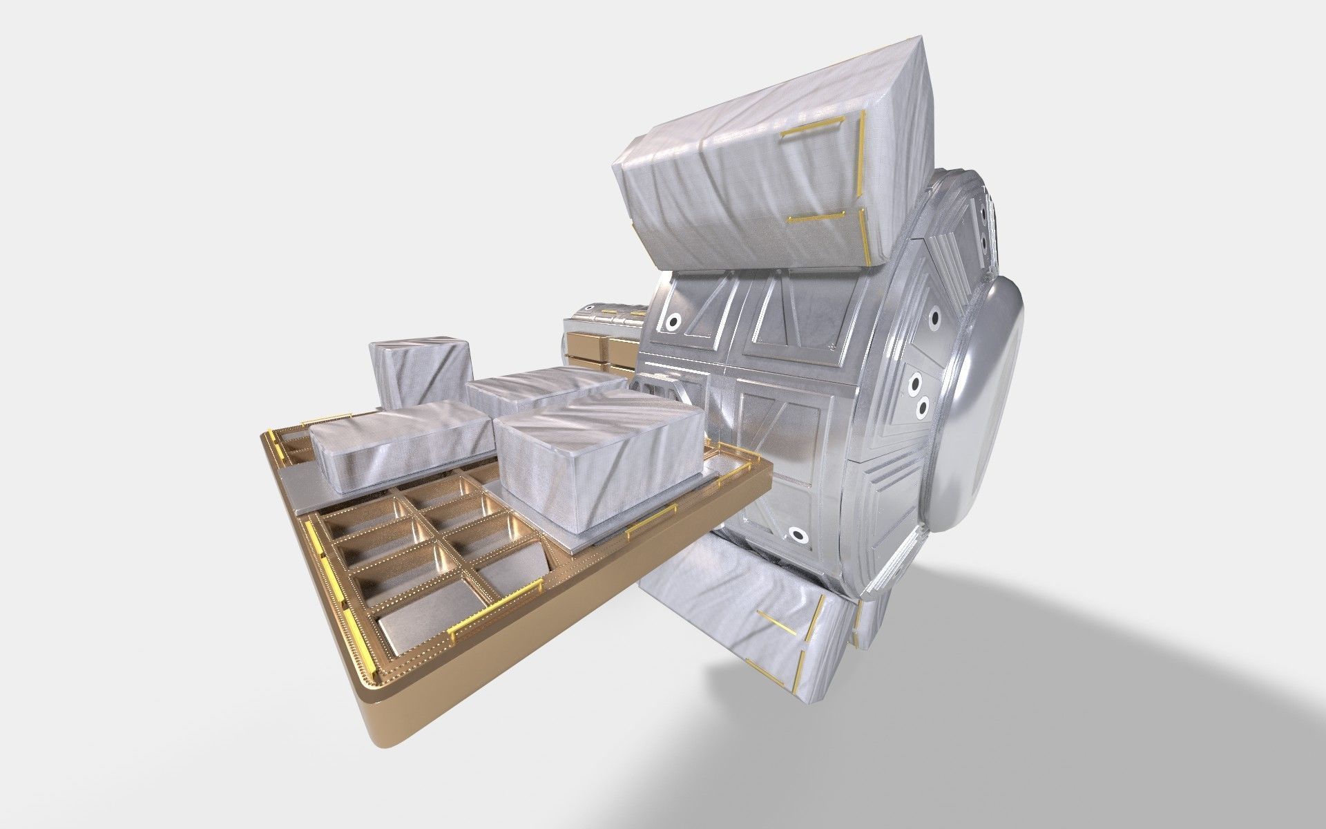 Quest Airlock module on ISS 3D model_14