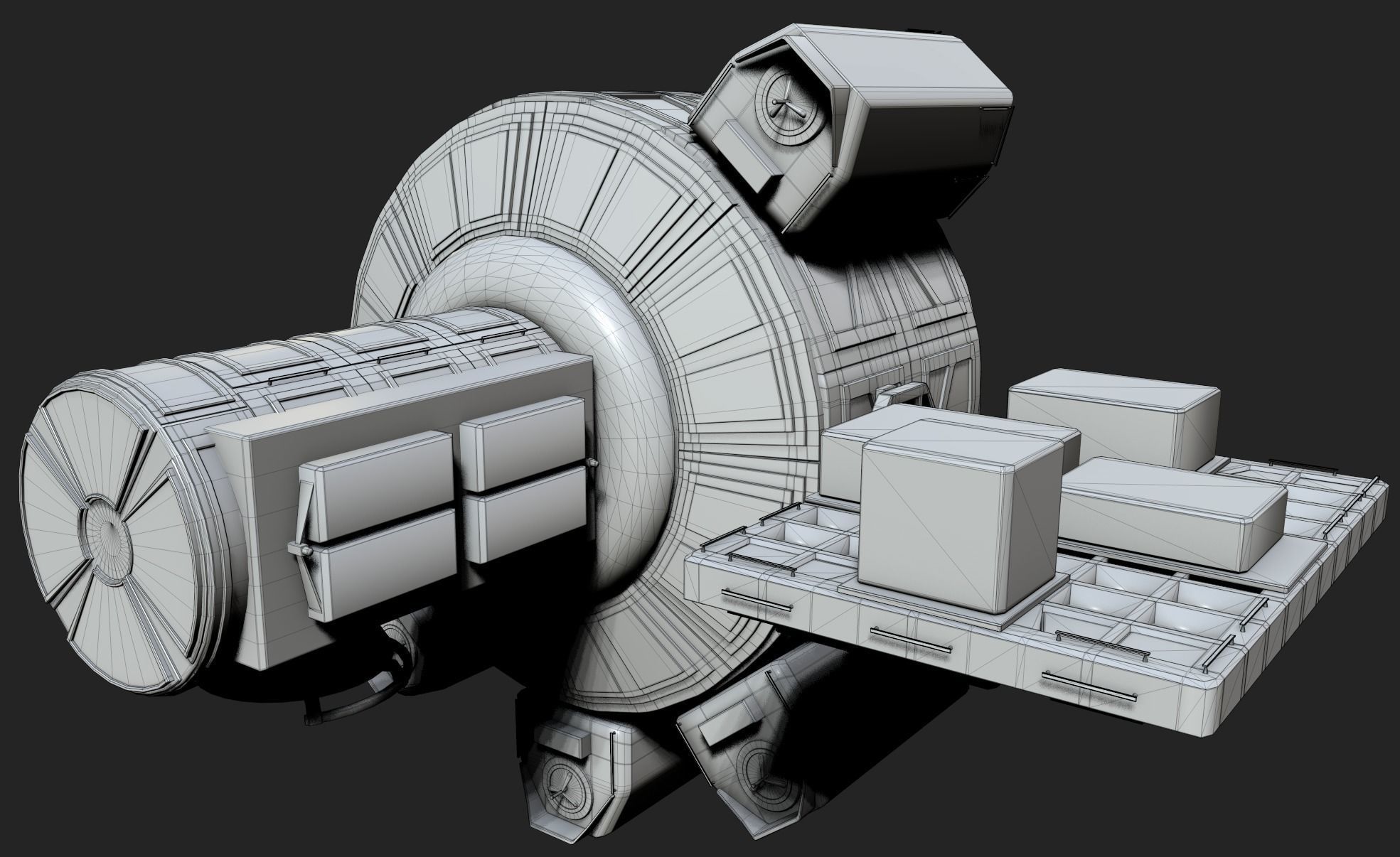 Quest Airlock module on ISS 3D model_4