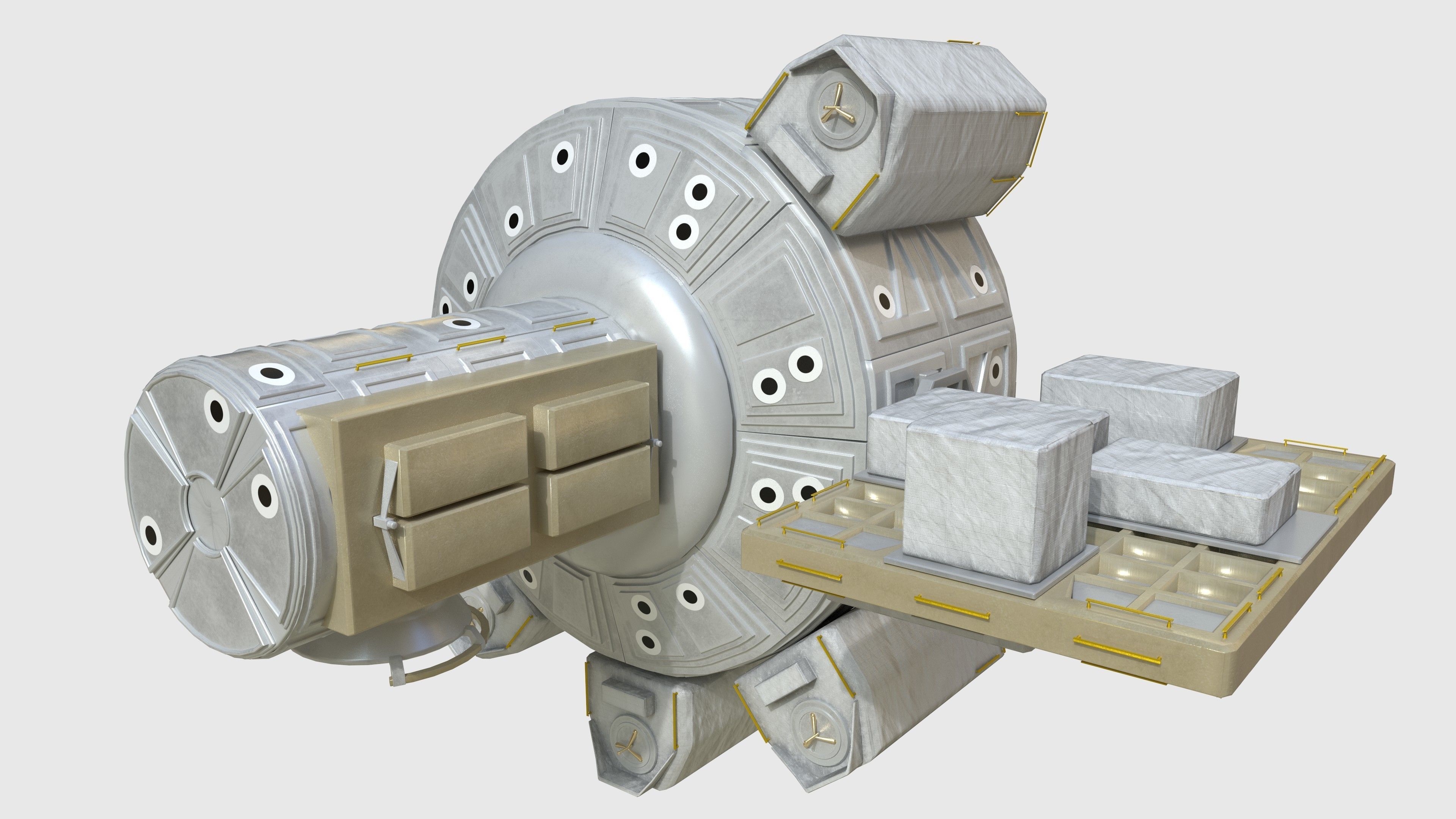 Quest Airlock module on ISS 3D model_1