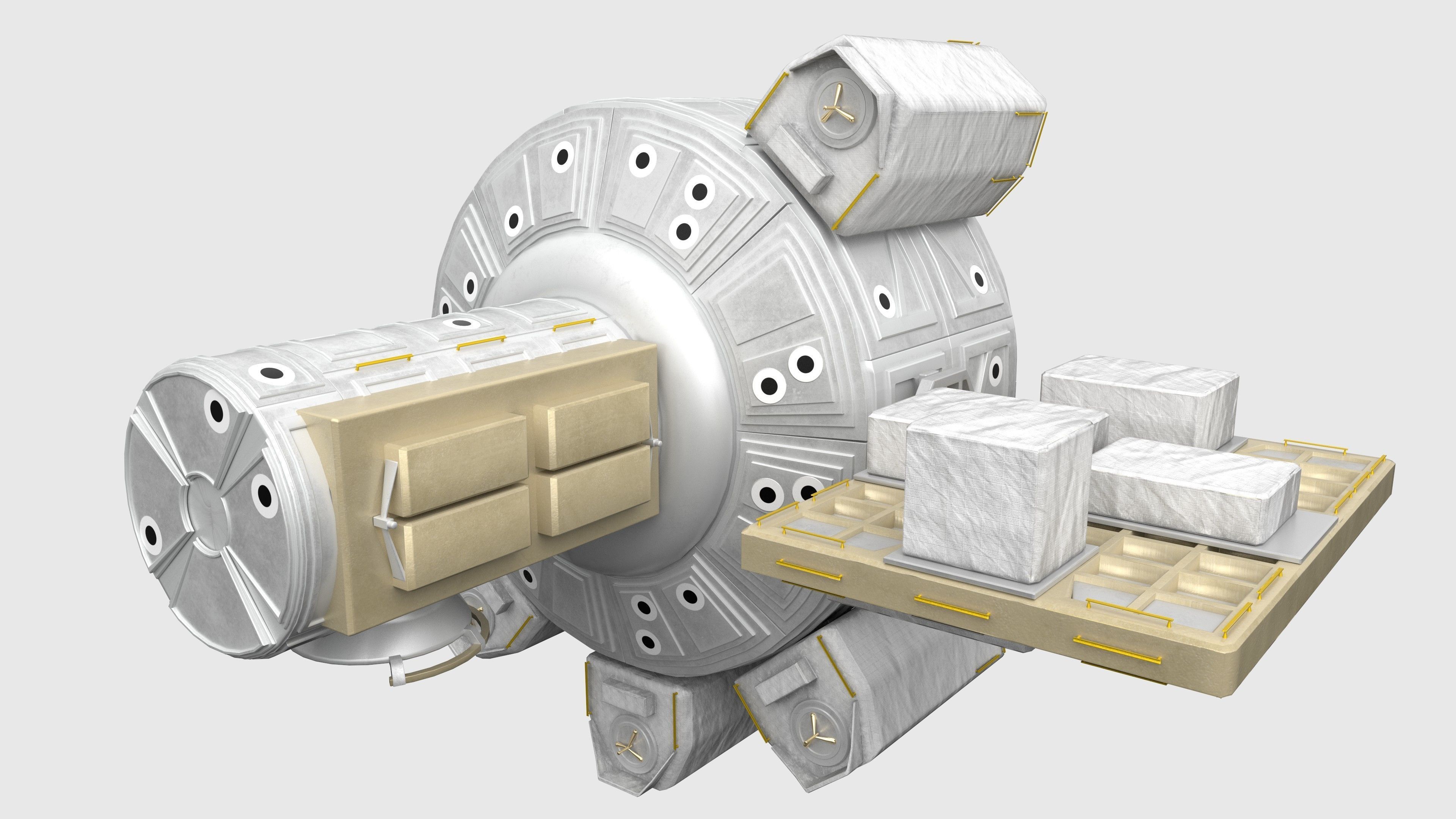Quest Airlock module on ISS 3D model_2