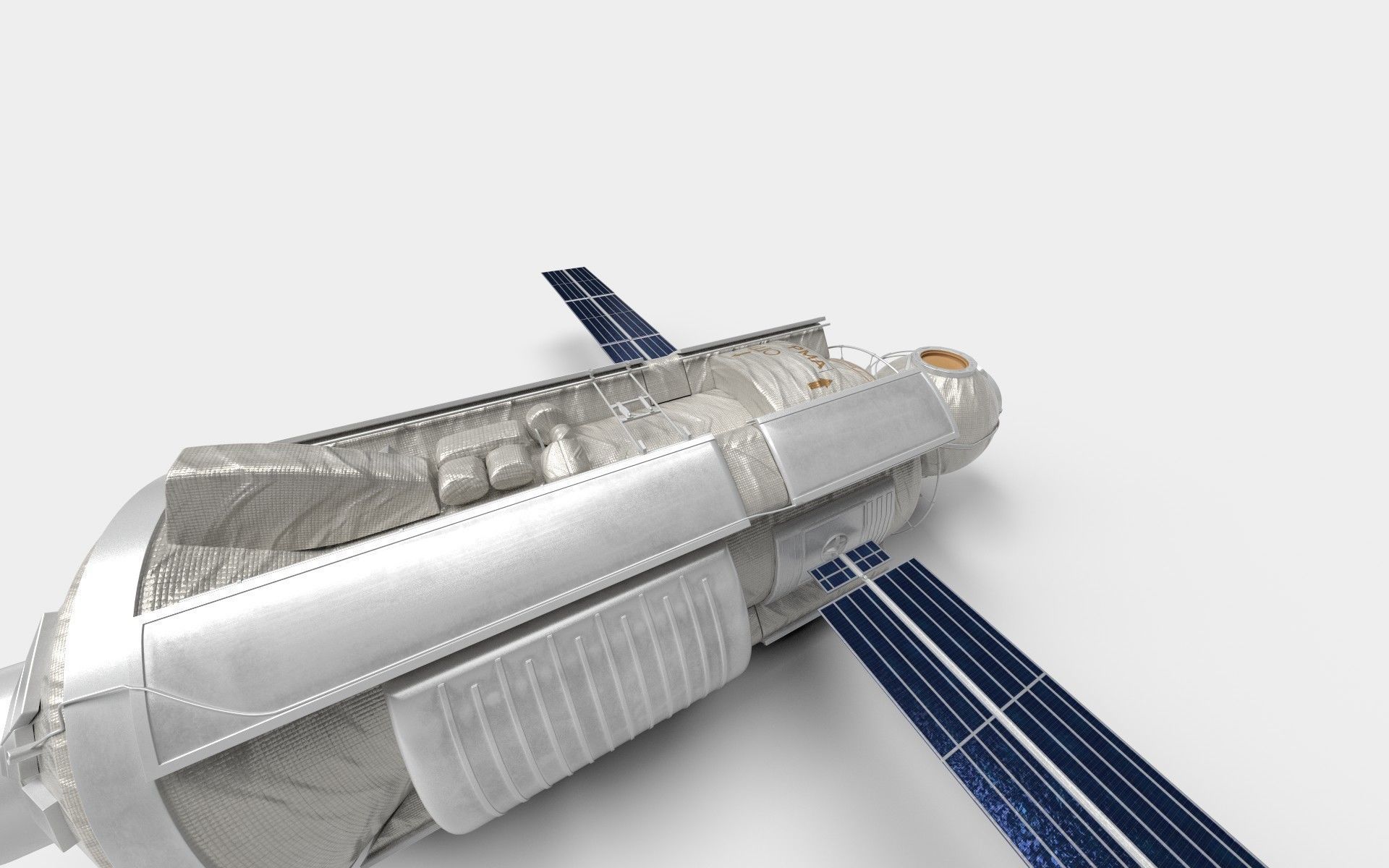 Functional Cargo Block Zarya Module on ISS Low-poly 3D model_15