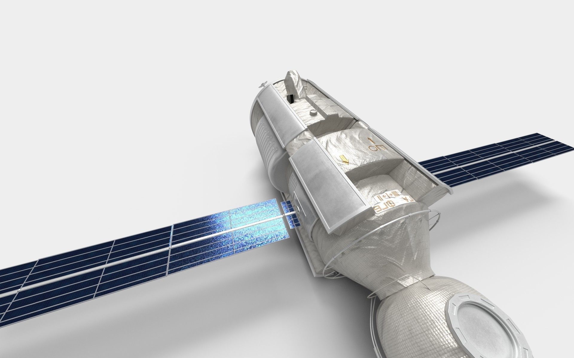 Functional Cargo Block Zarya Module on ISS Low-poly 3D model_16