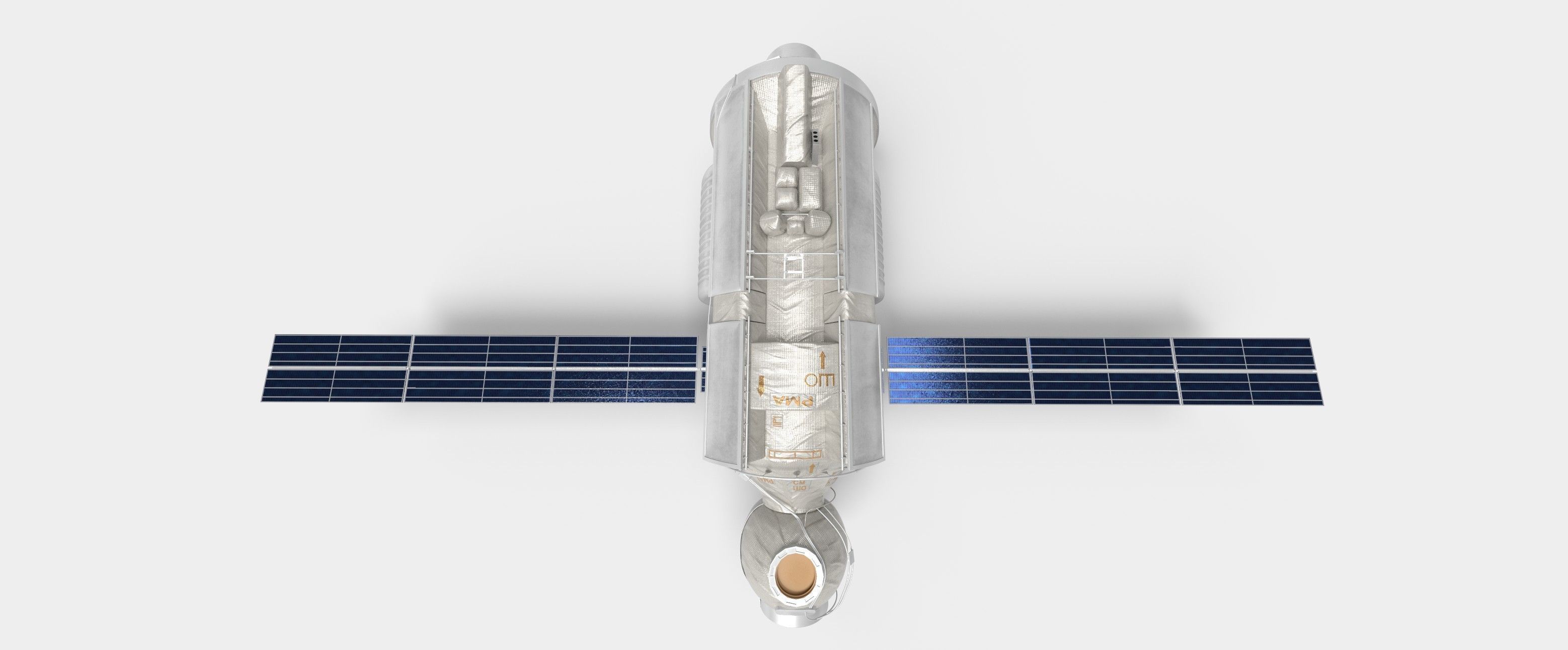 Functional Cargo Block Zarya Module on ISS Low-poly 3D model_10