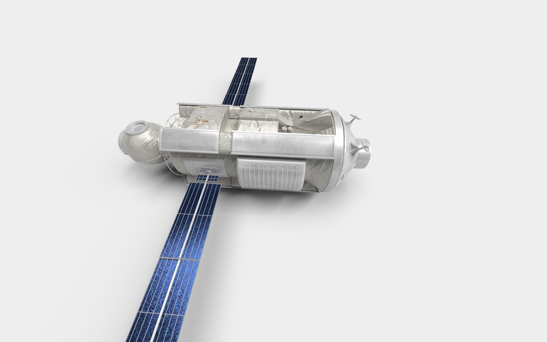 Functional Cargo Block Zarya Module on ISS Low-poly 3D model_6