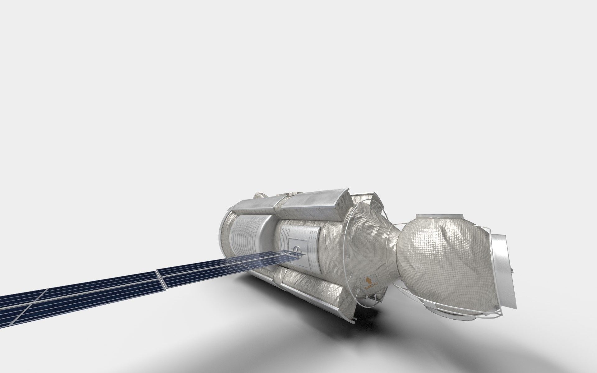 Functional Cargo Block Zarya Module on ISS Low-poly 3D model_7