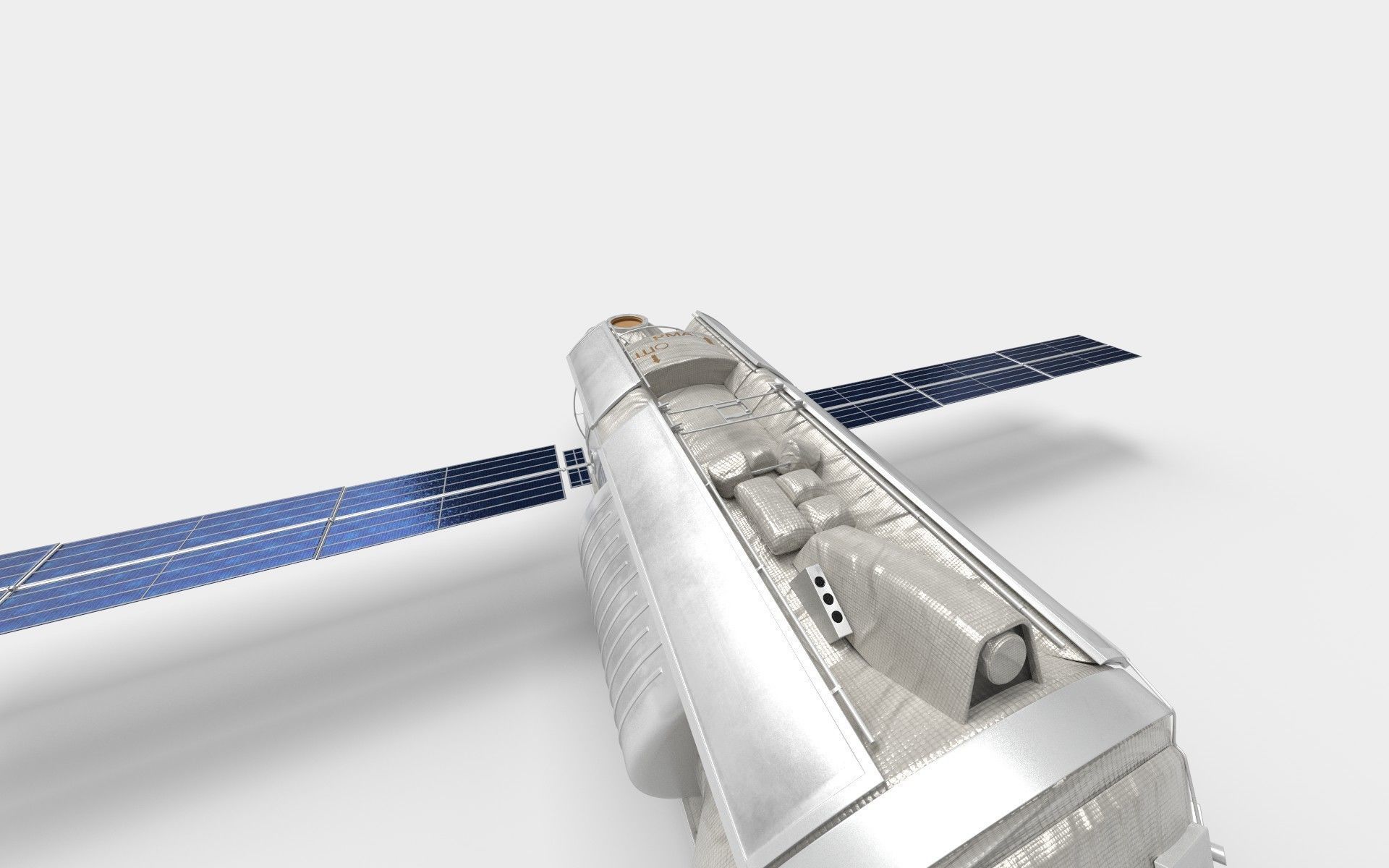 Functional Cargo Block Zarya Module on ISS Low-poly 3D model_8