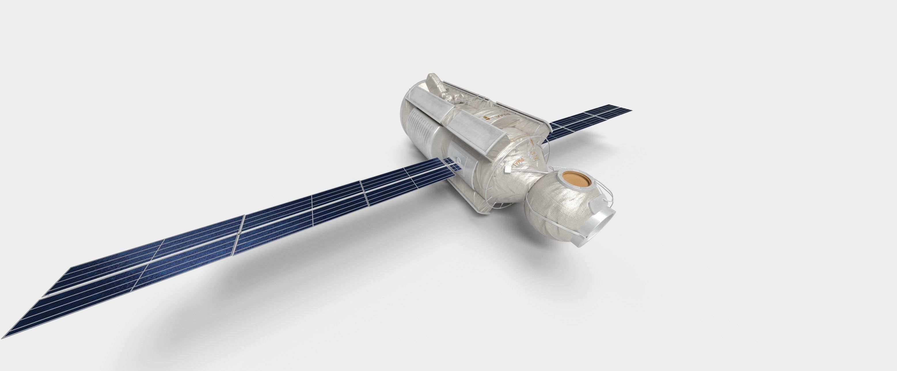 Functional Cargo Block Zarya Module on ISS Low-poly 3D model_5