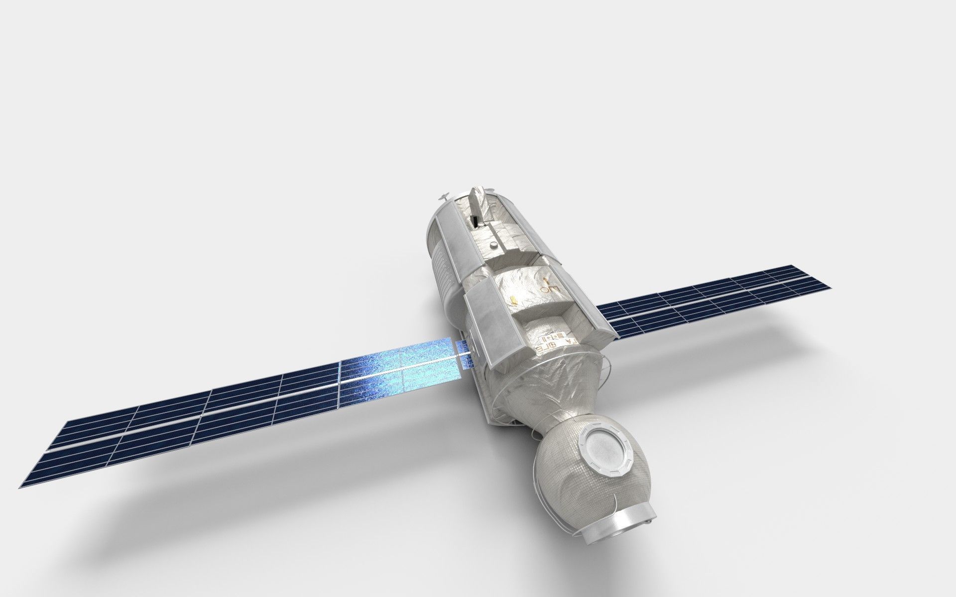 Functional Cargo Block Zarya Module on ISS Low-poly 3D model_9