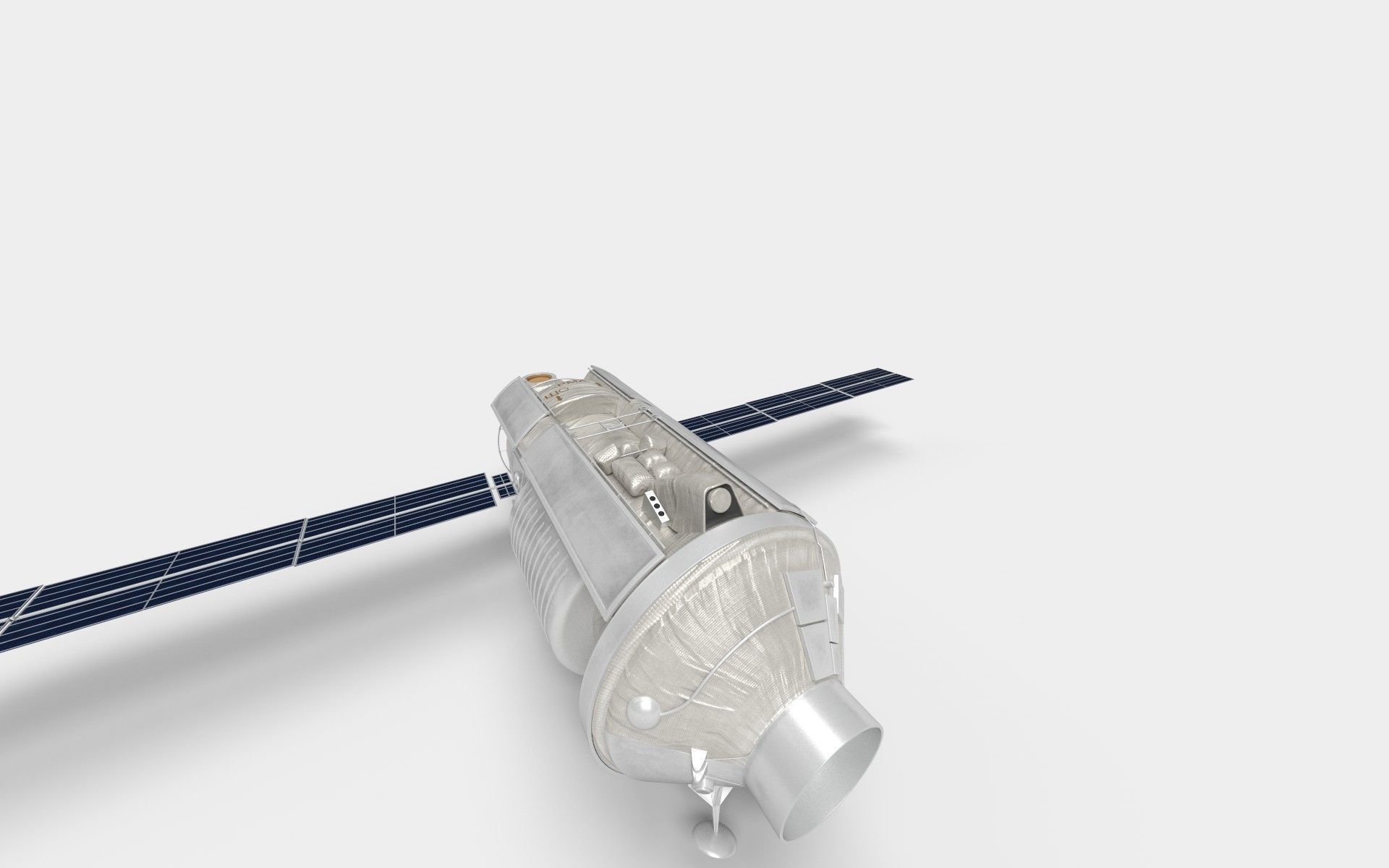 Functional Cargo Block Zarya Module on ISS Low-poly 3D model_13