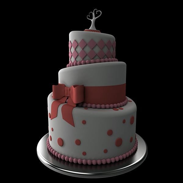 Wedding Cake 4 3D model_6